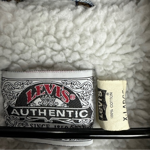 Vintage Levis Denim Sherpa Jacket 1850 Size XL - Picture 3 of 11
